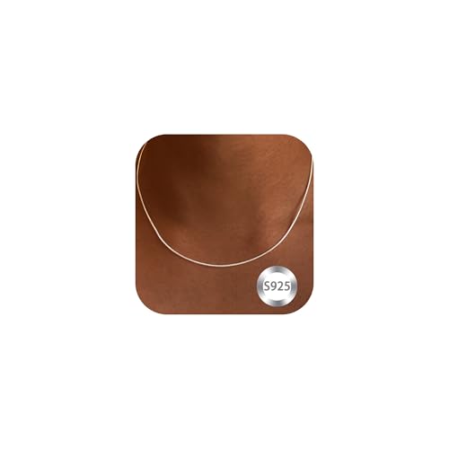 925 Sterling Silver Chain Necklace for Women 16-24 Inch Silver Jewelry Gift - size: 20 Inch, style: Round Snake Chain 1mm