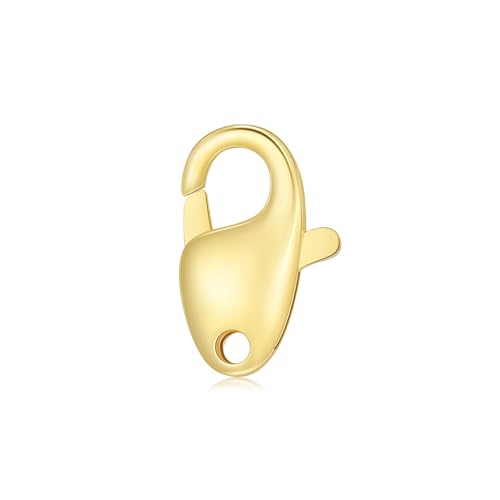 14K Gold Jewelry Clasp Necklace Extender Clasp Bracelet Extension Connector for DIY Necklace Bracelet Anklet Jewelry Making (Style 5) - size: Style 5-Yellow