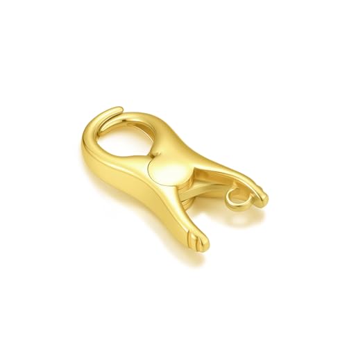 14K Yellow Gold Jewelry Clasp Necklace Extender Clasp Bracelet Extension Connector for DIY Necklace Bracelet Anklet Jewelry Making, 14K Gold Clasp for DIY Jewelry Making (Style 2) - style: Style 2