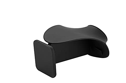 Polmart Modern Necklace Display Bust (Black Leatherette, 10 ¼”H) - color: Black Leatherette, size: 10 ¼”H