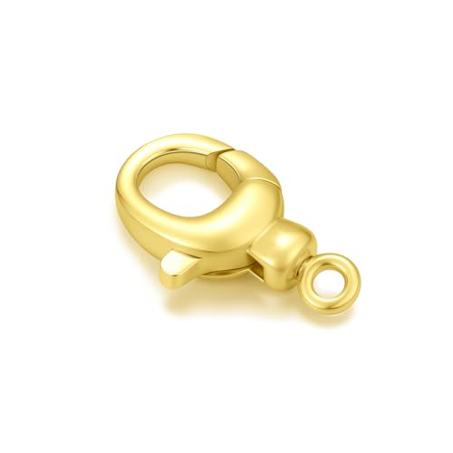 14K Yellow Gold Jewelry Clasp Necklace Extender Clasp Bracelet Extension Connector for DIY Necklace Bracelet Anklet Jewelry Making, 14K Gold Clasp for DIY Jewelry Making (Style 13) - style: Style 13