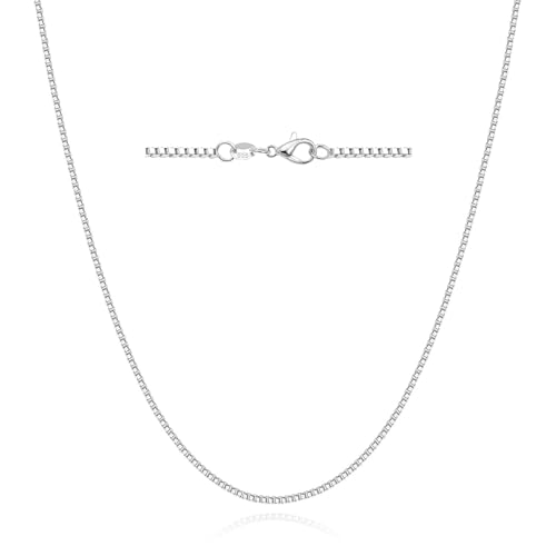 925 Sterling Silver Chain Necklace for Women 16-24 Inch Silver Jewelry Gift - size: 18 Inch, style: Box Chain