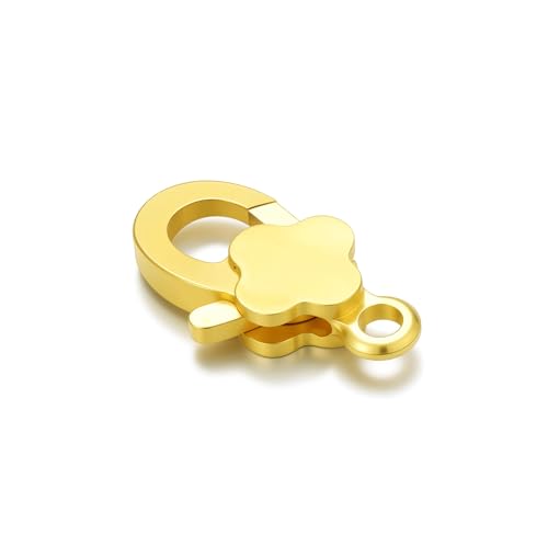 14K Yellow Gold Jewelry Clasp Necklace Extender Clasp Bracelet Extension Connector for DIY Necklace Bracelet Anklet Jewelry Making, 14K Gold Clasp for DIY Jewelry Making (Style 7) - style: Style 7