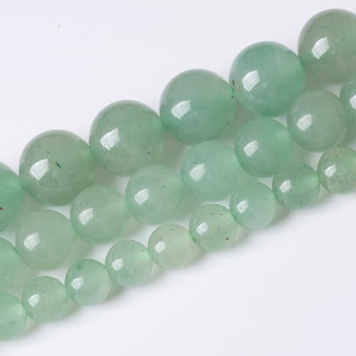 Green Dongling Stone Beads for Jewelry Making DIY Bracelet Necklace Jewelry Making 1 Strand 15.5inch 45PCS 8MM - color: Green Dongling stone, size: 8MM