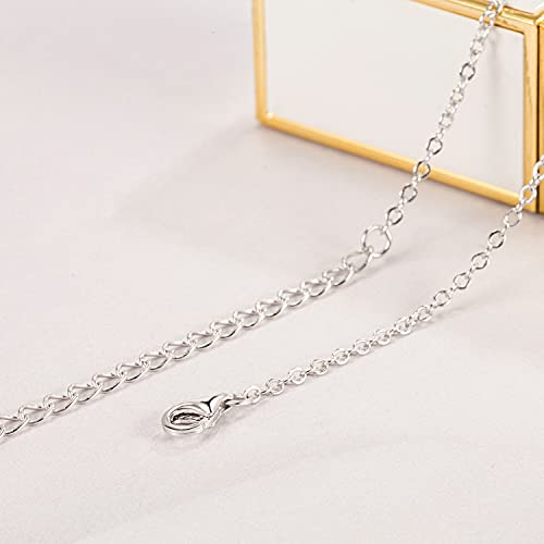 Dankadi Italian 925 Sterling Silver Necklace For Women 0.9mm Box Chain 1.3mm Rolo Chain O-Chain Lobster Claw Clasp - Pendant Chain - 16 "18" 20 "22" 24 "26" Jewelry Gift - color: O - Chain, size: 24 inches