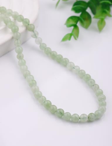 6mm Natural Stone Beads 65pcs Green Burmese Jade Polished Round Smooth Crystal Loose Gemstone Beads for Jewelry Making DIY Bracelet Necklace Earring Crafts Supplies - color: Green Burmese Jade 1 strand-65pcs