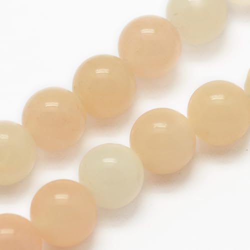 45Pcs Natural Pink Aventurine Beads 8mm Round Natural Gemstone Beads Smooth Loose Spacer Bead for DIY Craft Bracelet Necklace Earrings Jewelry Making Supplies - color: Natural Aventurine