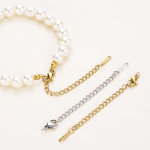 20PCS Gold Plated Necklace Extender for Women 2 Inch Chains Extenders for Necklace Gold and Silver Bracelet Anklet Extension with Charm for Jewelry - color: Large and Small