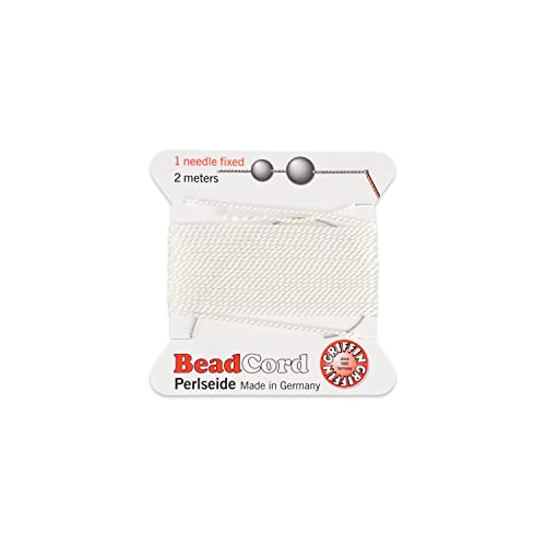 Griffin Bead Cord 100% Natural Silk White #8