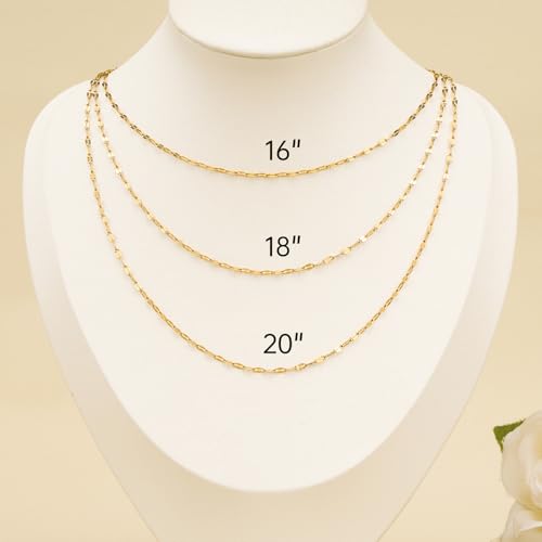 12 Pack Gold Stainless Steel Lip Link Chain Necklace Bulk Handmade Jewelry Necklace for Women Men - color: Gold Lip, size: 20 inches