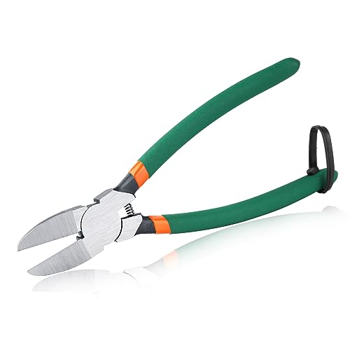 SPEEDWOX Flush Cut Pliers Side Cutting Pliers with Longer Flush Cutting Edge Flush Cutter Wire Cutter for Crafts Flush Cut Trimmers Craft Cutter Model Tools Flush Cut Snips Plastic Pliers Hand Tools - size: 8"