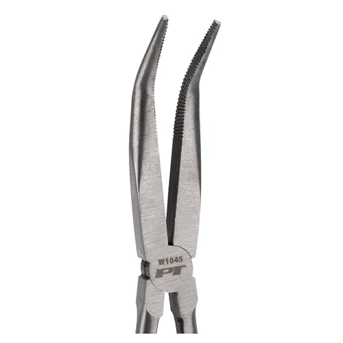Performance Tool W1045 11-Inch Long Reach 45-Degree Bent Long Nose Pliers, Black - style: 11" 45 Long Handle Pliers