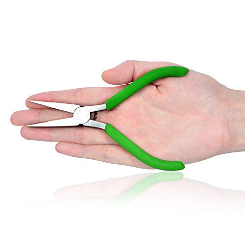 SPEEDWOX Mini Flat Nose Pliers Thin 5 Inches Small Duck Bill Pliers Fine Needle Nose Pliers Micro Chain Nose Pliers Precision Jewelry Making Hand Tools Professional Beading Hobby Work Craft - style: Flat Nose Pliers