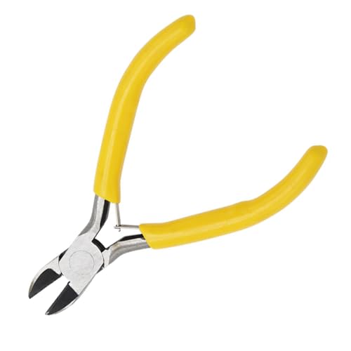 YoRise Mini Wire Cutter, Metal Non-Serrated Precision Side Cutting Pliers with Anti-Slip Grip Handle, Auto Diagonal Nose Plier Accessory for Cutting Wires, Crafting and Jewelry Making(Diagonal) - size: Diagonal