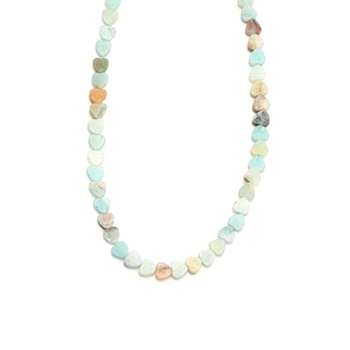 6mm Natural Amazonite Stone Beads Heart Shape Cute Fine Gems Spacer Beads Fit Jewelry Making DIY Exquisite Necklace Bracelet Accessory - color: Amazonite
