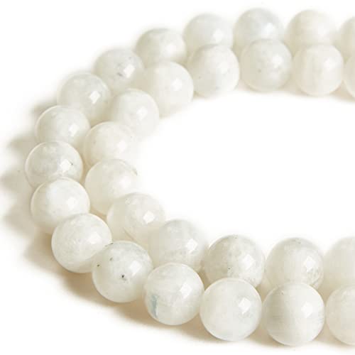 60pcs 6mm Moonstone Beads Natural Gemstone Beads Round Loose Beads for Jewelry Making - color: Moonstone, size: 6mm
