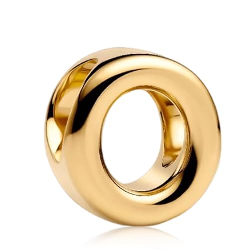 S925 A-Z Bead Charms,Initial Letter Alphabet, 14K Gold Plated, for Bracelet Necklace, Gift for Mothers Nurses Day Graduation Birthday Anniversary, for Girlfriend Family Friend, for Pandora - style: O