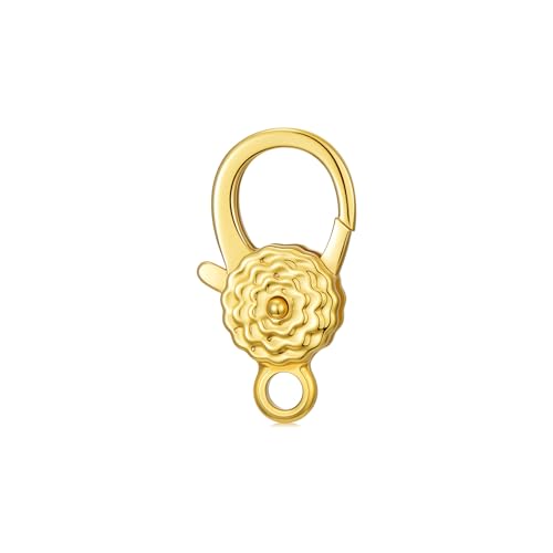 10K Gold Jewelry Clasp Necklace Extender Clasp Bracelet Extension Connector for DIY Necklace Bracelet Anklet Jewelry Making (Style 10) - style: Style 10