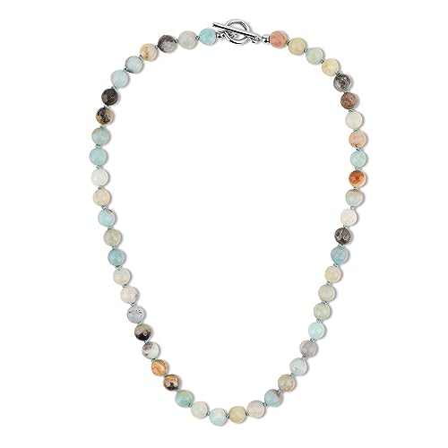 GAVU Hand-knotted Men's Beaded Necklace, Crystal Necklace for Men - color: Amazonite, size: 20"
