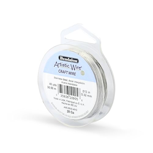 Artistic Wire, 28 Gauge Stainless Steel Craft Wire, 15 yd - size: 28 Gauge, style: Retail