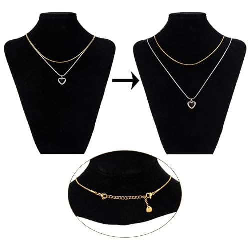 20PCS Stainless Steel Curb Chain Extender Gold and Silver Necklace Extenders 2 Inch Necklaces Bracelet Anklet Extension for Jewelry Making Supplies - color: Circular