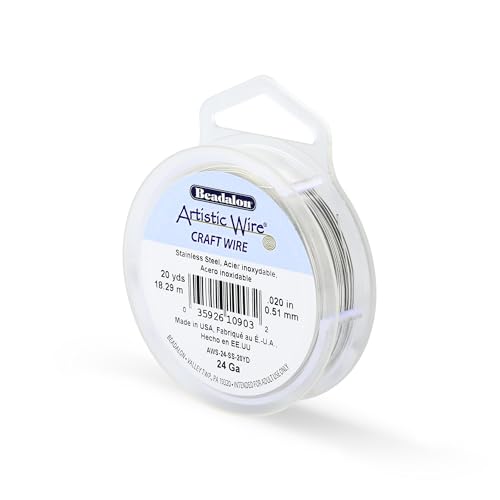 Artistic Wire, 24 Gauge Stainless Steel Craft Wire, 10 yd - size: 24 Gauge, style: Retail