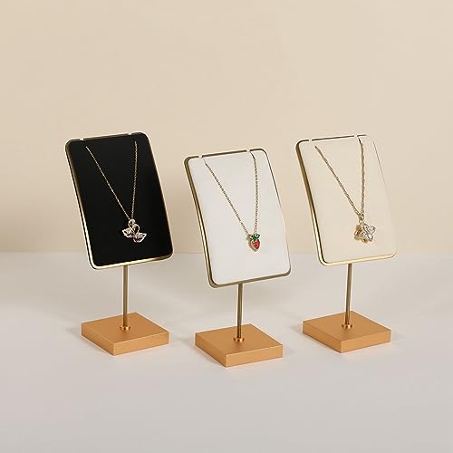 White jewelry necklace display for sale, gold necklace and earring holder, velvet jewelry organizer necklace hanger【White】 - color: White