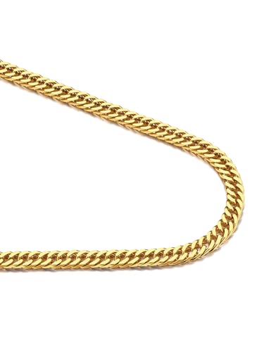 Bandmax Cuban Link Necklace for Men, Stainless Steel Chain, 5/7/10/13.5mm - color: e. 5mm Gold, size: 24 inch