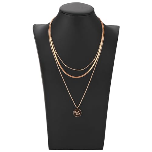 Polmart H2 Necklace Display Bust (Black Leatherette, 10”H) - color: Black Leatherette, size: 10"h
