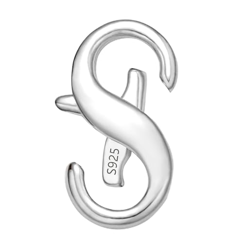 Double Opening Lobster Clasps, Solid 925 Sterling Silver Clasp and Closures, Necklace Bracelet Extender for DIY Jewelry Finding Supplies (18 X 9mm) - color: Silver 1PCS, size: 9*18mm