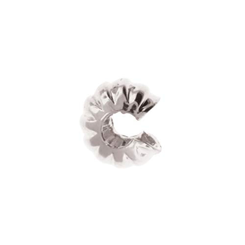 The Beadsmith Basic Elements Crimp Tubes & Corrugated Crimp Covers Designed to Secure The Ends of Jewelry Stringing Cables & Wires, Silver Color