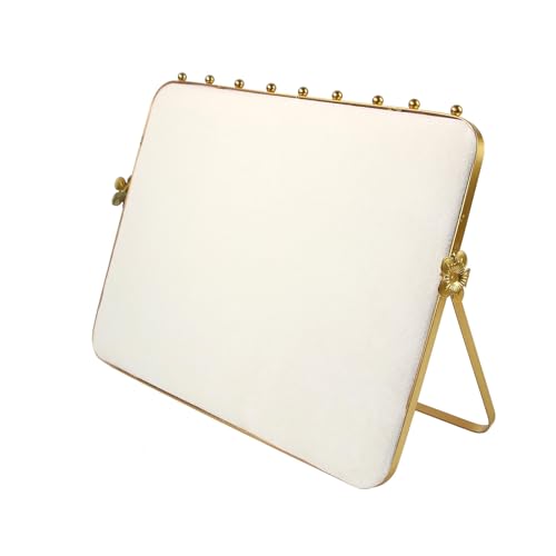 TANG SONG 10.24” Dual-Tone Metal Necklace Display Stand with Velvet Base – Jewelry Holder for Retail & Home (White/White) - color: White