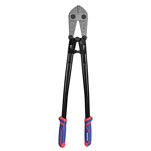 WORKPRO 24" Bolt Cutter, Chrome Molybdenum Steel Blade, Heavy Duty Bolt Cutter with Soft Rubber Grip, Cutting Tool for Cut Chain, Wire, Screw, Rivet - size: 24"