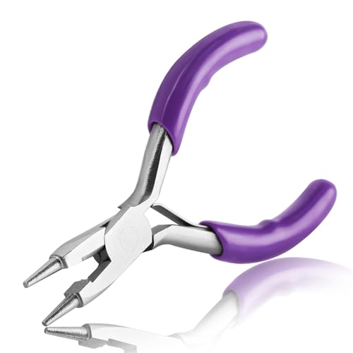 SPEEDWOX 3 Inch Mini Pliers - Round Nose, Cutter, Wire Bending, Looper, Ring Bending, Wire Looping Pliers for Jewelry Making - style: Round Nose Pliers with Cutter