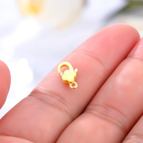 14K Yellow Gold Jewelry Clasp Necklace Extender Clasp Bracelet Extension Connector for DIY Necklace Bracelet Anklet Jewelry Making, 14K Gold Clasp for DIY Jewelry Making (Style 7) - style: Style 7