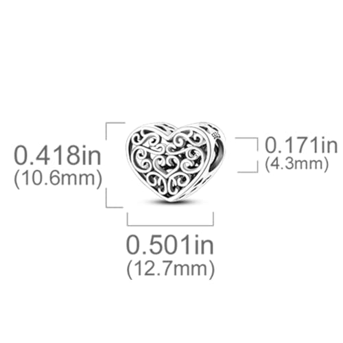 925 sterling silver bracelet necklace pendant, women's jewelry gift, dream catcher net bead pendant, suitable for original bracelets, parties, birthday jewelry gifts - color: KJC527