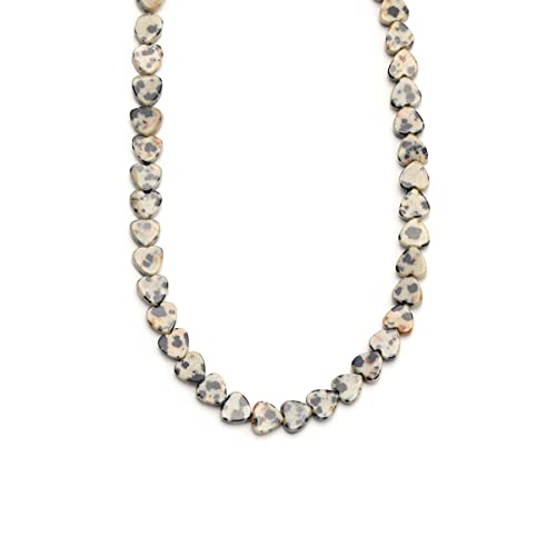 6mm Natural Dalmatian Stone Beads Heart Shape Cute Fine Gems Spacer Beads Fit Jewelry Making DIY Exquisite Necklace Bracelet Accessory - color: Dalmatian