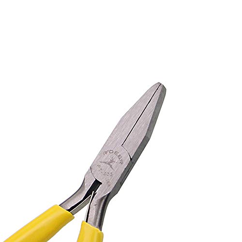 Flat Nose Pliers Smooth for Jewelry Making Wire Wrapping Bending Yellow (5 inch) - size: 5 Inch