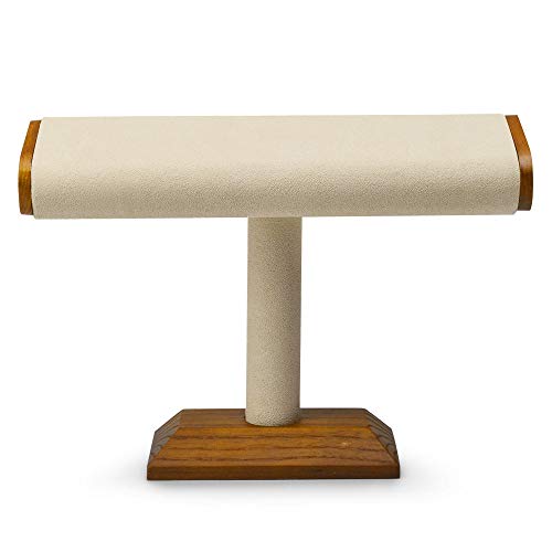 Watch Display Stand Solid Wood Bracelet Watch Organizer T-bar Jewelry Display - color: WHITE T SHAPE DISPLAY