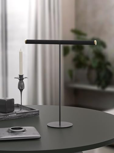 T-Bar Necklace Bracelet Organizer Stand, Velvet Jewelry Hanger Display Stand, Necklace And Bracelet Holder Rack for Men Women (Black) - color: Black