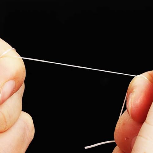 Bracelet String，1mm Elastic String Crystal Stretch Bead String Cord for Bracelet, Beading and Jewelry Making（Clear white/60m&197ft - style: Clear white/60m&197ft