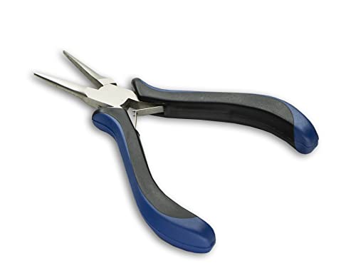 HURON Precision Pliers, Springloaded, Needle Nose, 5.25 In (1/3/10/25/100 pc) (1pc) - style: Short Needle Nose