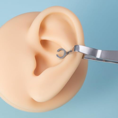 QWALIT Piercing Taper Threadless Insertion Tool - Titanium Labret Pin 16g, 18g, 20g - color: Silver