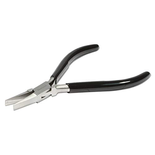 The Beadsmith Flat Nose Pliers – Extra Fine Tips – 4.5 inches (114mm) – PVC Grip Handle with Double Leaf Springs – Jewelry Making Tool for Creating Bracelets, Earrings and Necklaces - style: Flat Nose