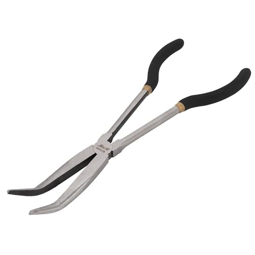 Performance Tool W1045 11-Inch Long Reach 45-Degree Bent Long Nose Pliers, Black - style: 11" 45 Long Handle Pliers