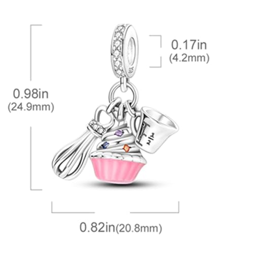 925 sterling silver bracelet necklace pendant, women's jewelry gift, dream catcher net bead pendant, suitable for original bracelets, parties, birthday jewelry gifts - color: KJC724
