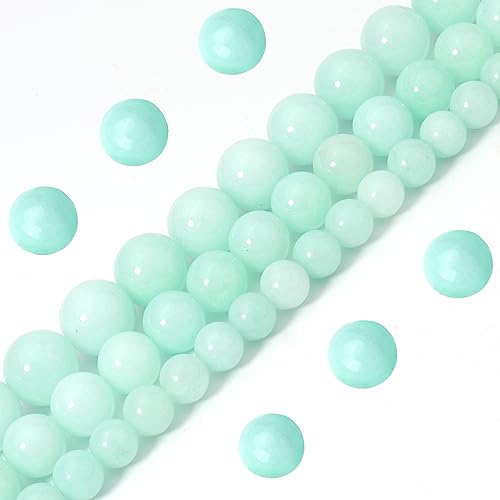 45pcs 8mm Natural Amazonite Gemstone Beads Energy Healing Crystal Round Loose Stone Beads for Jewelry Making, DIY Bracelets Necklaces - color: Amazonite, size: 8mm