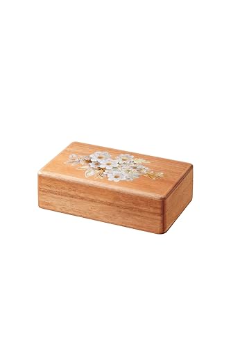Travel Jewelry Case Small Wood Jewelry Organizer Jewelry Box for Women (Pine Wood Print B) - color: Pine Wood Print B