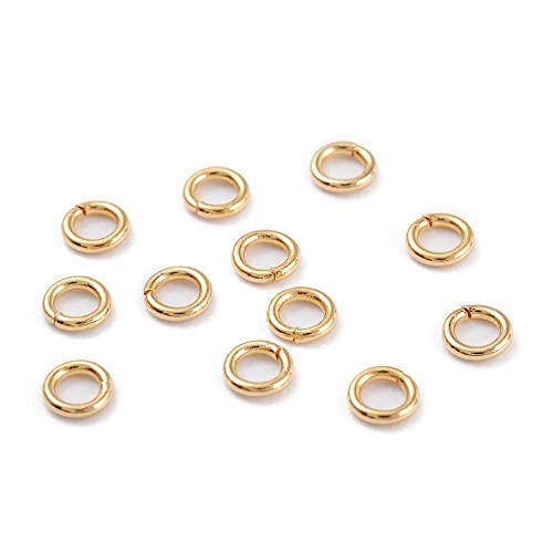 HDSupplies 100 Pieces - 304 Gold Tone Stainless Steel Jump Rings - 8mm - 20 Gauge (0.8mm Thickness) - color: Gold Tone Stainless Steel, size: 8mm / 0.8mm Thick / 20 Gauge