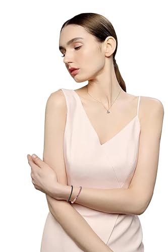 NCB 2.3-Piece 4mm Natural Crystal Gemstone Stretch Bracelets – Handmade Reiki Energy Healing Jewelry for Meditation,Yoga, Unisex - color: 2PCS ( Pink black Rhodonite+Matte Black Agate ), size: 4mm